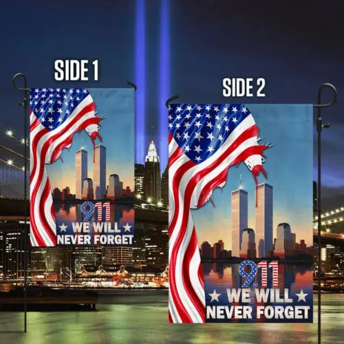 911 Patriot Day, September 11 Never Forget American Jesus Flag Garden Flag AAL HHM WZZ yyi