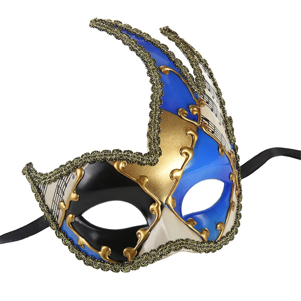 Máscara de grieta de Joker de bola de Mascarada para mujeres y hombres, máscaras de fiesta venecianas musicales, máscara de Mardi Gras de boda de Halloween, máscara de fiesta de vacaciones