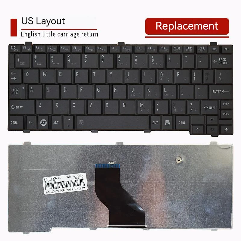 Laptop Keyboard for Toshiba NB300 NB301 NB302 NB303 NB305 NB200 NB201 NB202 T110 US