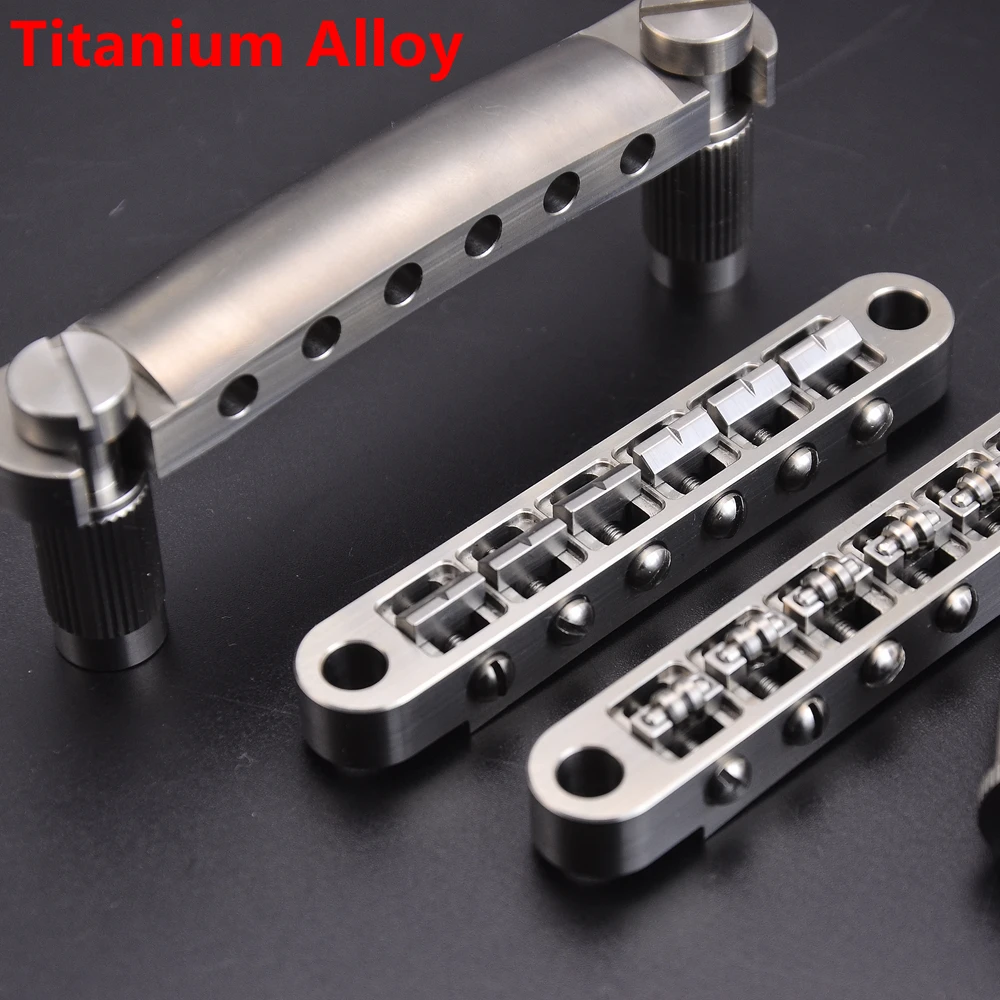 

Titanium Alloy Tune-O-Matic Roller Saddle Bridge For LP SG