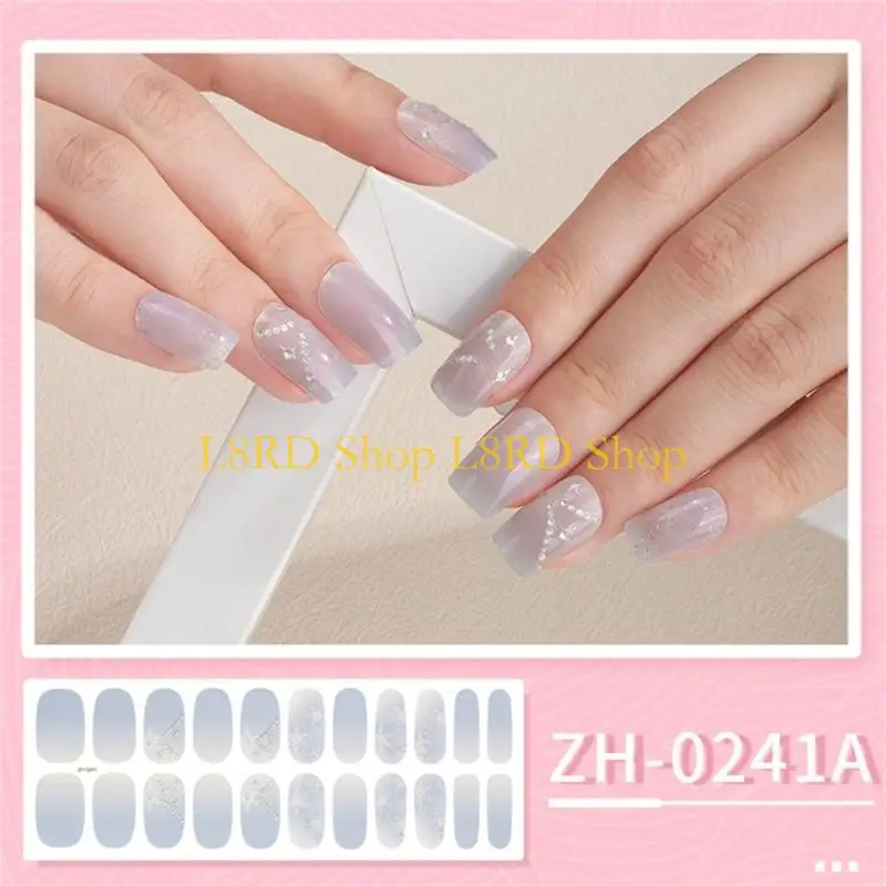 L8rd nagellak strips volledige wraps nagelstickers zelfklevende nagelstickers voor vrouwen en meisjes manicure diy