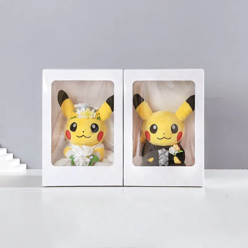 Genuine Pokemon Center Series Peripheral Western Wedding Style Pikachu Bride Groom Stuffed Decor Toys 520 Couple Engagement Gift