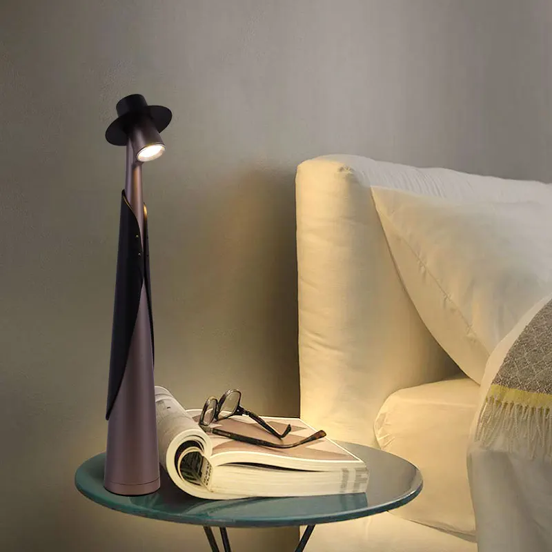 Led Creative Touch-Controlled Rechargeable Table Lamp, Suitable for Bedroom, Study, and Living Room Decoration.