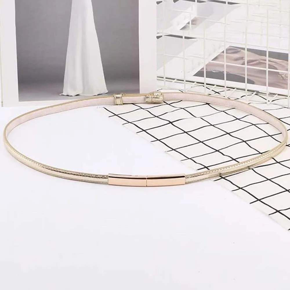 بسيطة قابل للتعديل براءات حزام جلد بلون تنوعا رقيقة مشبك حزام الملابس والاكسسوارات دائم النساء حزام الفتيات