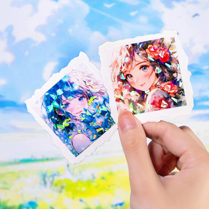 

10-Sheet Anime Girl Character Stickers, Cute Manga Female Designs & Self-Adhesive, for Journal DIY & Scrapbook Deco