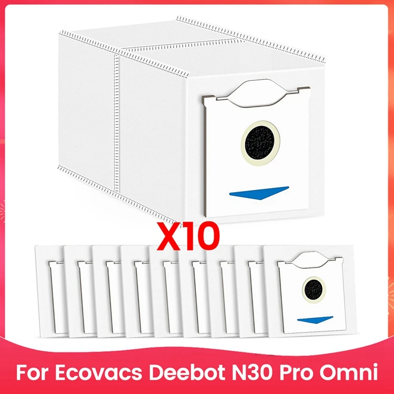 A63X-Dust Bags For Ecovacs Deebot N30 Pro Omni Robot Vacuum Cleaner Bags Replacement Parts Accessories