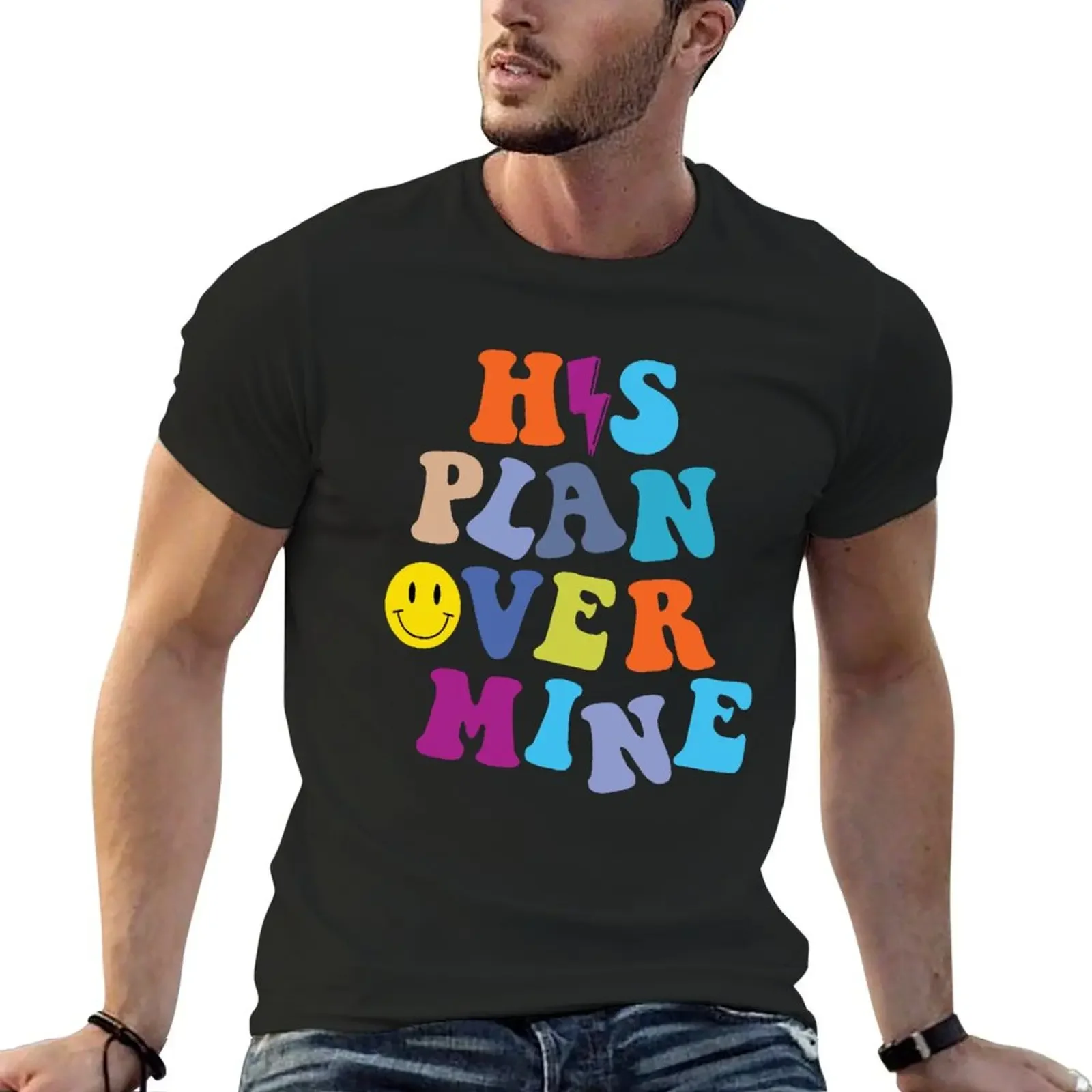 Christian Merch His Plan Over Mine Shirt T-shirt customizeds blacks anime clothes Short sleeve tee mens graphic t-shirts hip hop