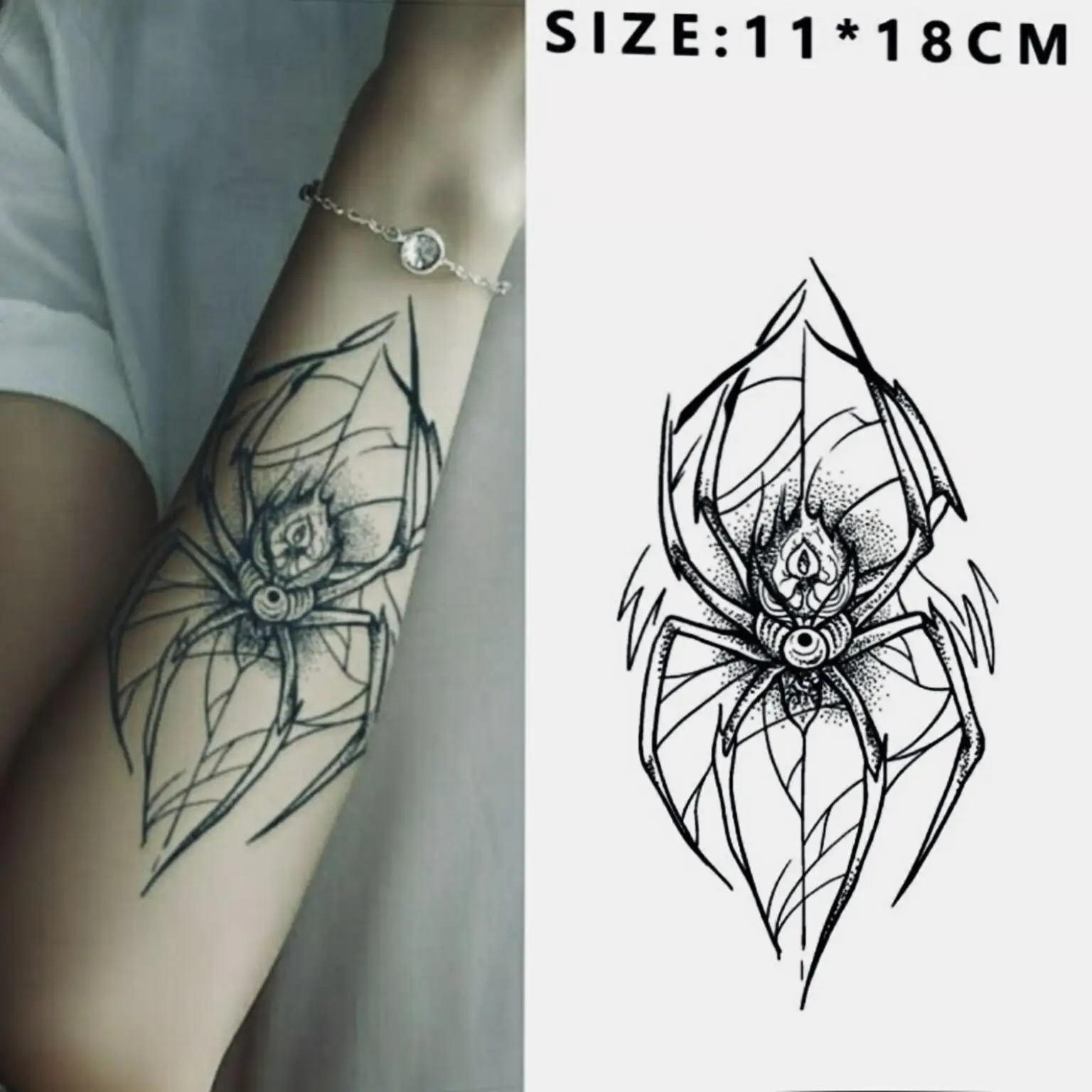 

Arachnoglyph Leafgrave Temporary Tattoos,Tattoo Stickers,Waterproof Long-Lasting 15 Days,Semi-Permanent Fake Tattoo,body art