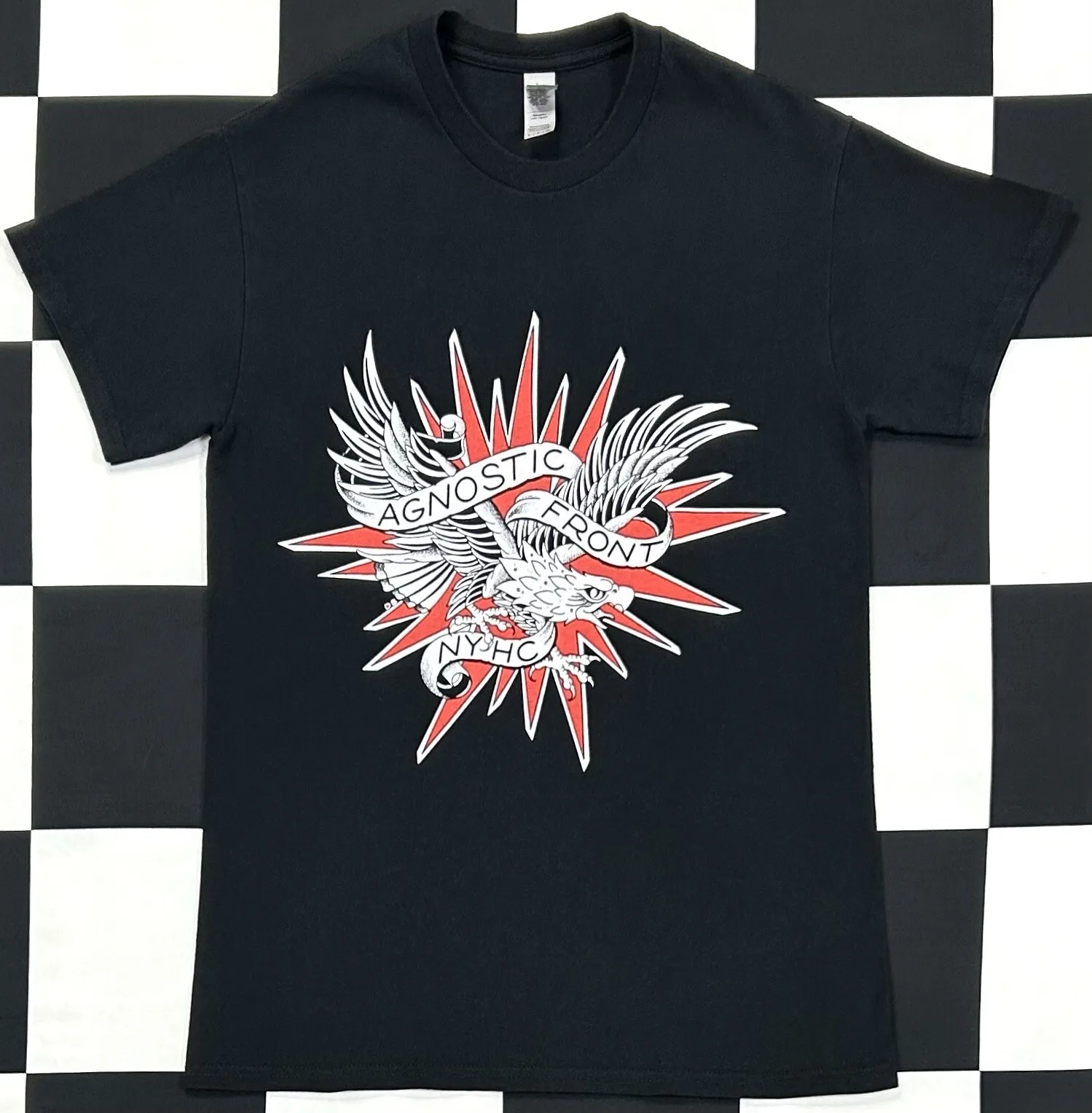 New Official Merchandise Agnostic Front New York Hardcore Graphic Print Mens (S)