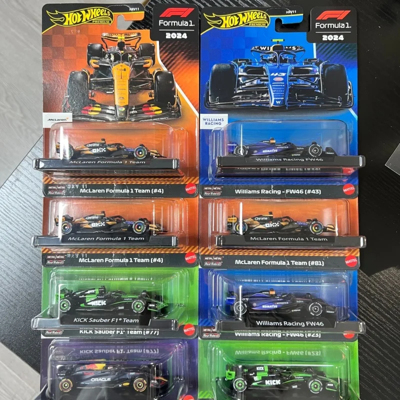 รถฮอตวีลส์ของแท้ HRV11 ซีรีส์รถแข่ง F1 คุณภาพสูง ผลิตจากโลหะผสมหล่อขึ้นรูป ของสะสมรถโมเดล ของเล่นเซอร์ไพรส์