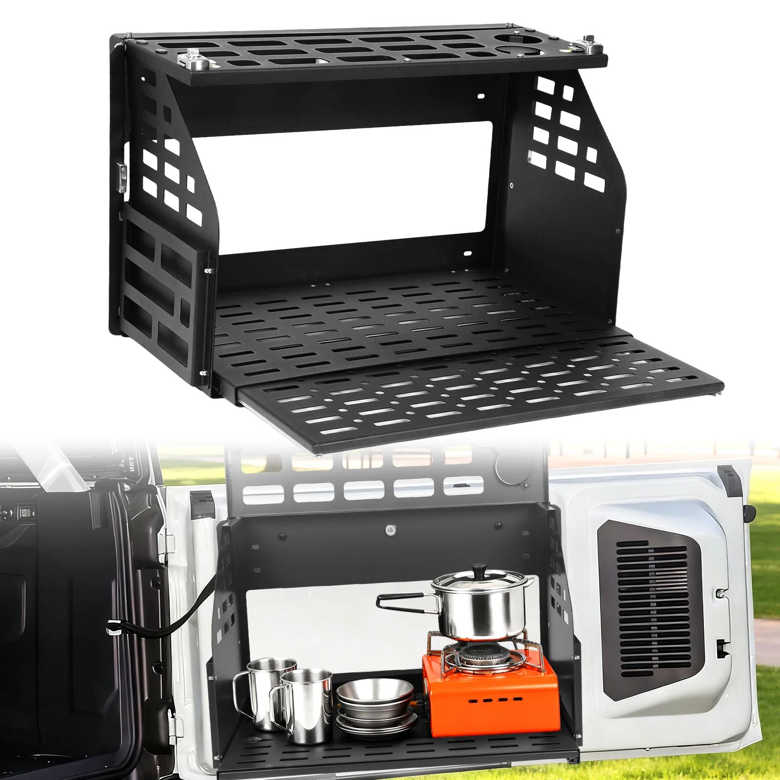 لفورد برونكو 21-24 على الطرق الوعرة منضدة قابلة للطي ارتداء مقاومة السفر في الهواء الطلق لوحة قابلة للطي سعة كبيرة تعديل السيارات الملحقات