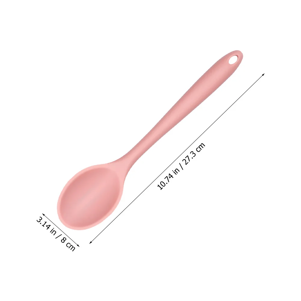 

Silicone Spoon Kitchen Cooking Nonstick Mixing Large Soup Serving Utensil Lightweight Silicone Spoon