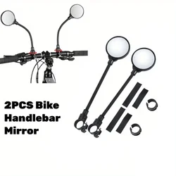 1PCS Bike Mirror Bike Handlebar Rearview Mirror Rotatable And Adjustable Wide Angle Rear View Shockproof Convex Mirror Universal