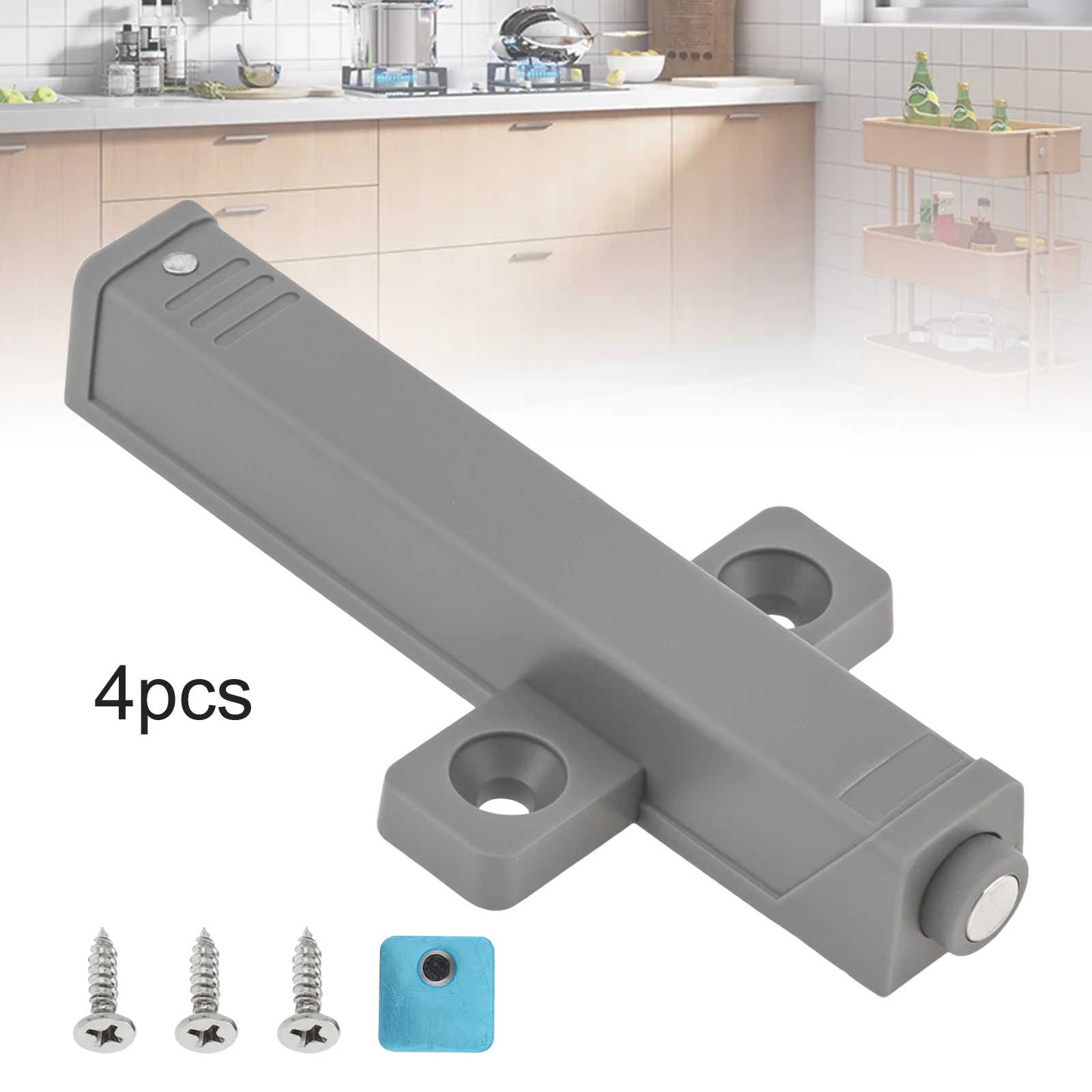 4 Pieces Extended Aircraft Wing Heavy-Duty Door Drawer Press Type Cabinet Door Wardrobe Rebound Wardrobe Heavy Rebound Device