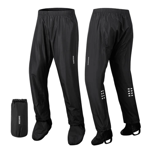 WOSAWE-pantalones de lluvia para ciclismo, pantalones impermeables para exteriores, motocicleta, escalada, Camping, deportes de ciclismo, pantalones de lluvia de montaña, cubrezapatos