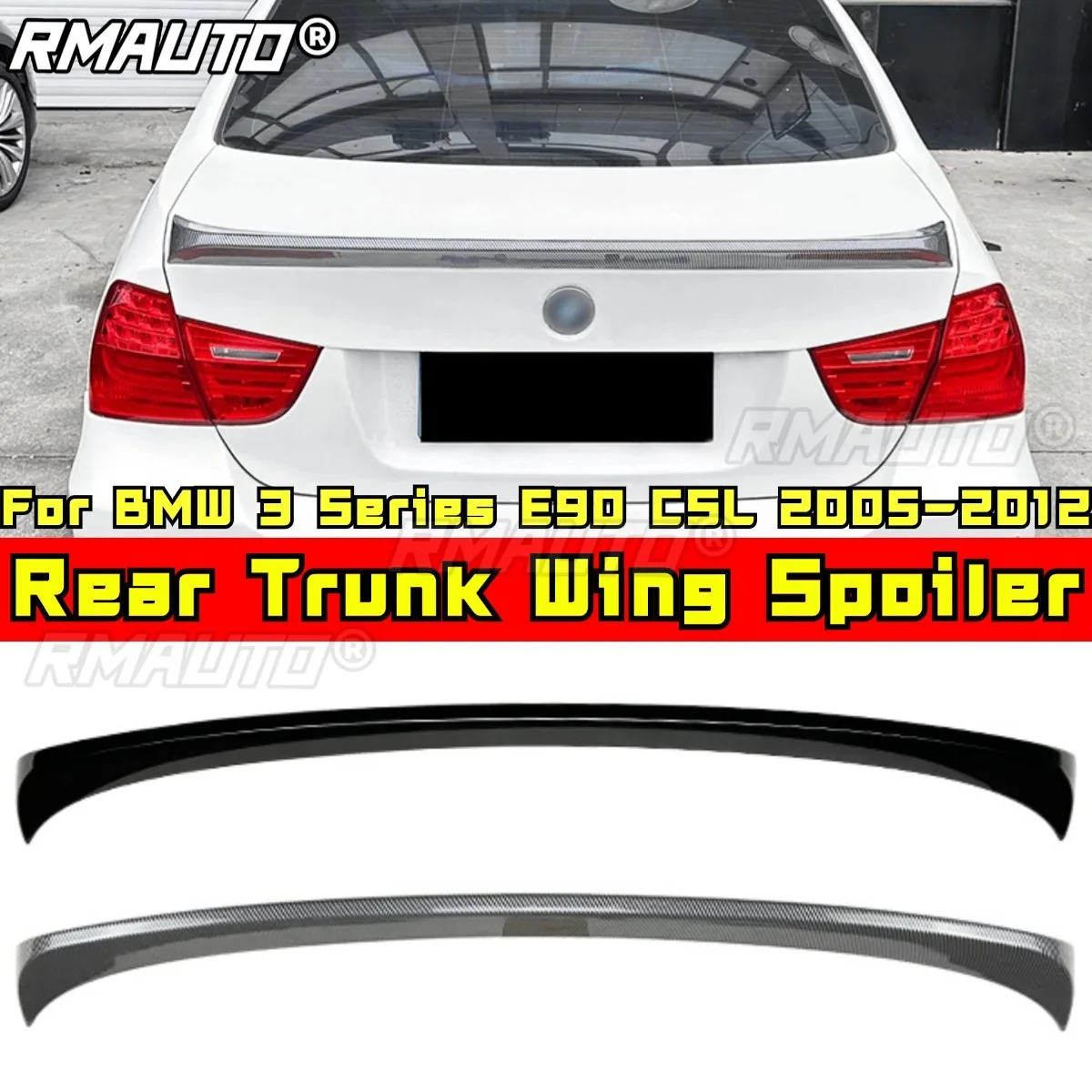 

For BMW 3 Series E90 CSL Rear Trunk Wing Rear Trunk Spoiler for BMW 3 Series E90 CSL 2005-2012 Car Accessories