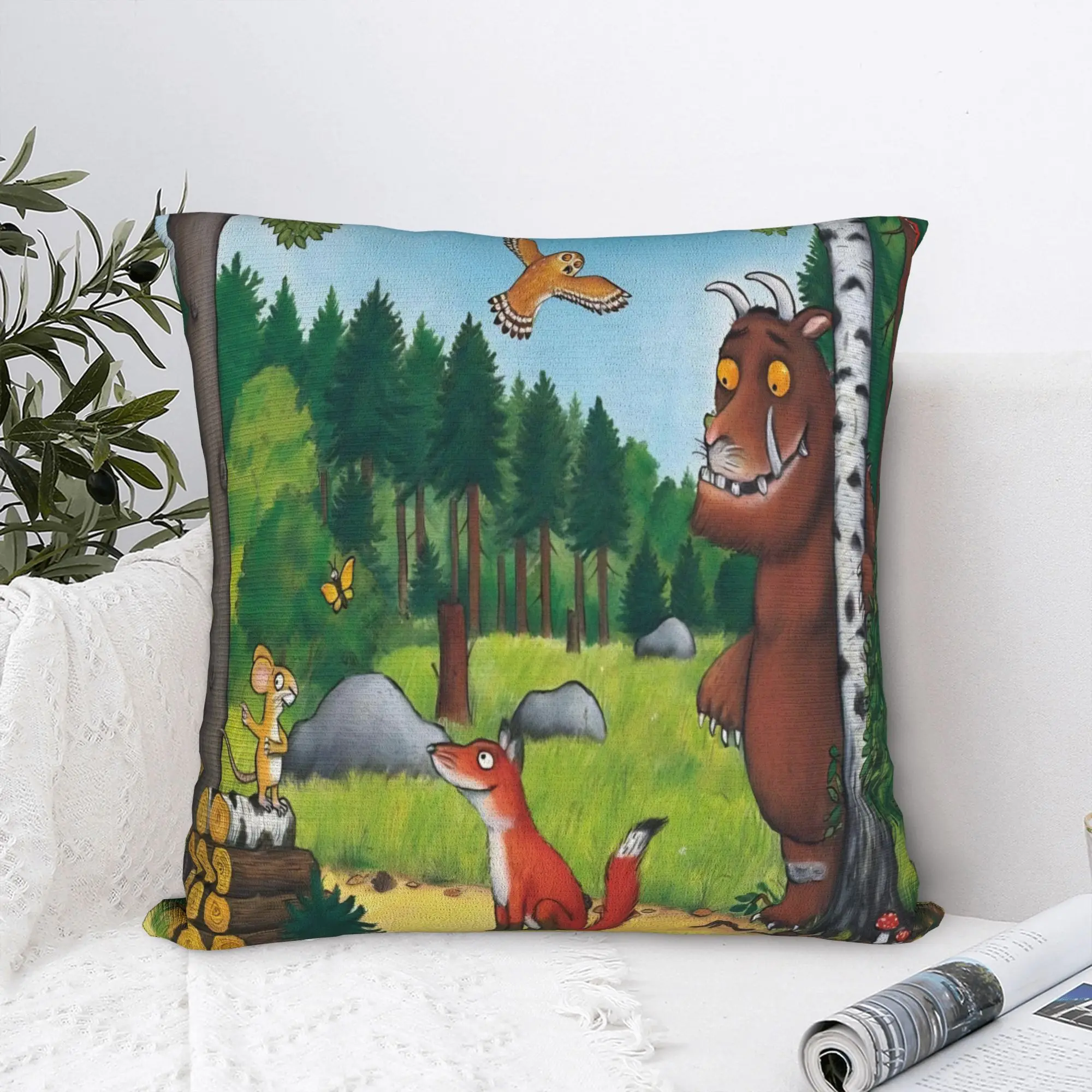 Soft and Sweet Living Room The GruffaloS Decor Pillowcases Stuff  Pillow Covers Zippered Multiple Sizes