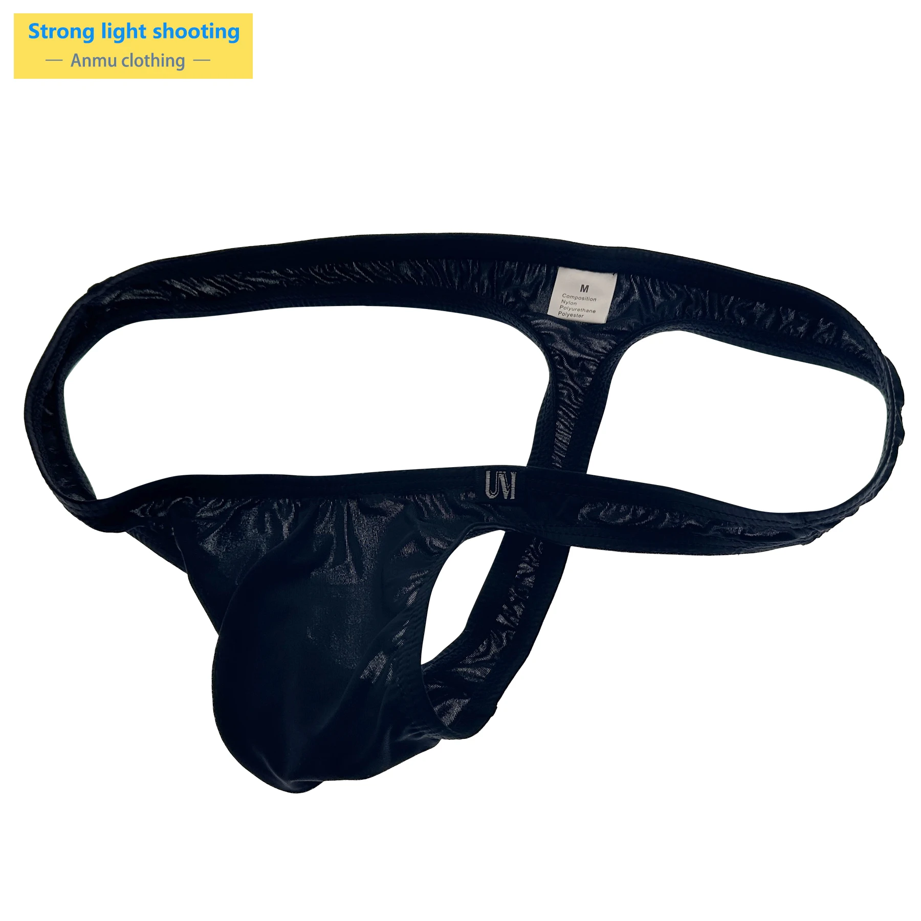 Europe and the United States thin ice silk men low waist sexy thong plain simple exciting convex bag bag boys face mask underwea