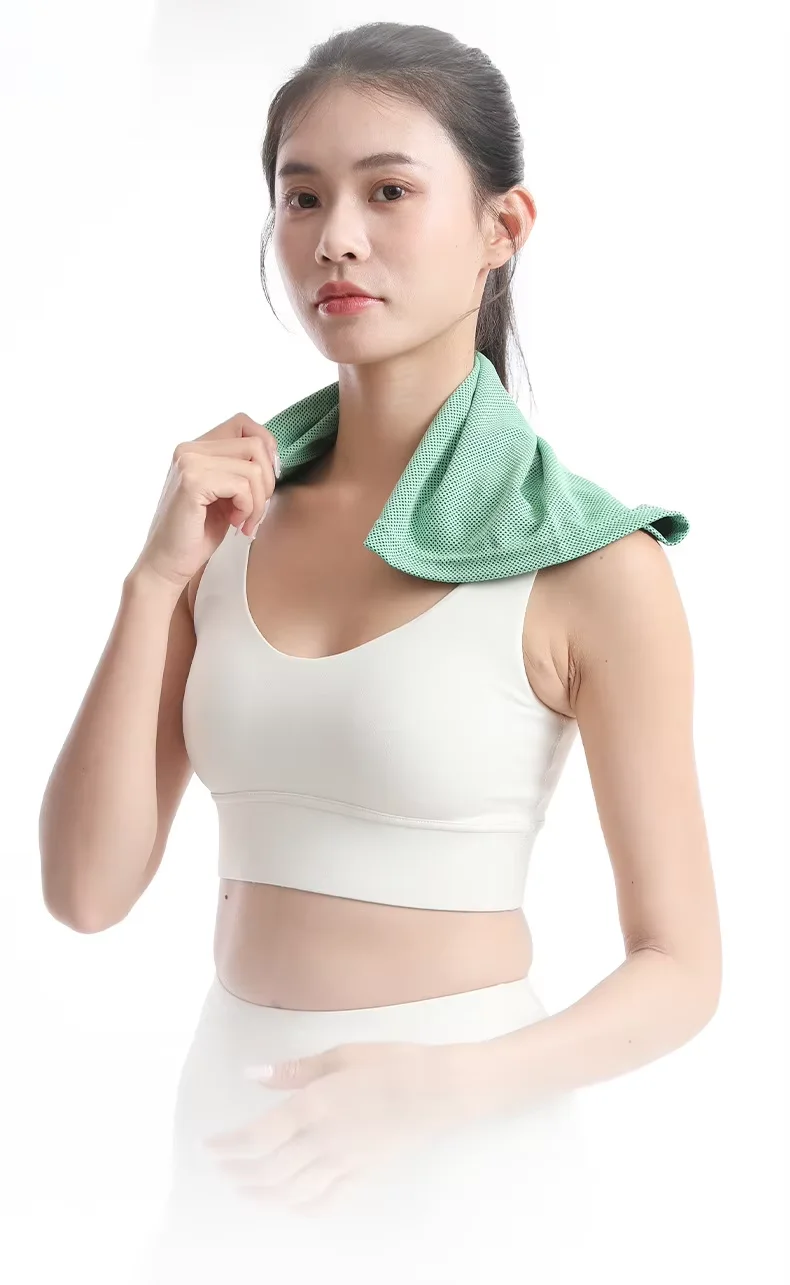 Outdoor Summer Cooling Polyester Wristband Sport Protection Workout Adjustable Elasticity Breathable Sweat Absorbent Quick Dry