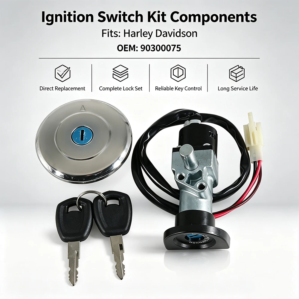 90300075 Ignition Key Switch Kit For Harley Davidson XG500 XG750 XG750A Street 500 750 750A 2015-2020
