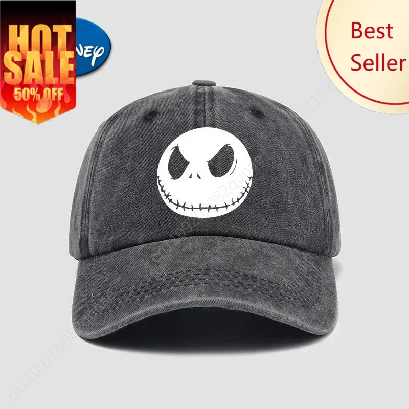 

Disney Nightmare Before Christmas Jack Casual Hat Baseball Caps Breathable Snapback Sun Hats Adjustable Color Peaked Cap Unisex
