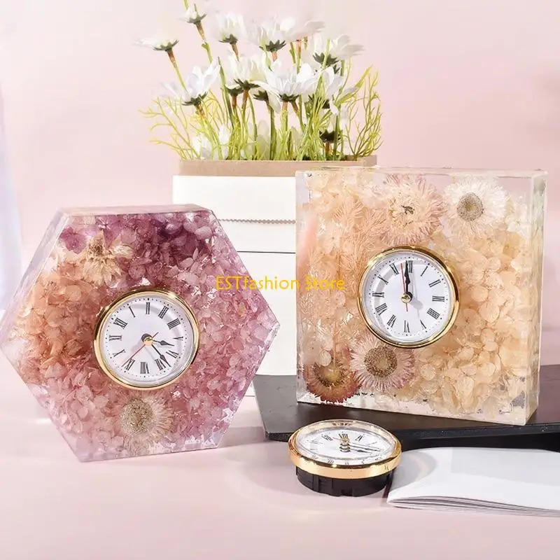 Y5GC Bookend Table Clock Pendulum Silicone Mold Hexagonal Square Rectangular Mold
