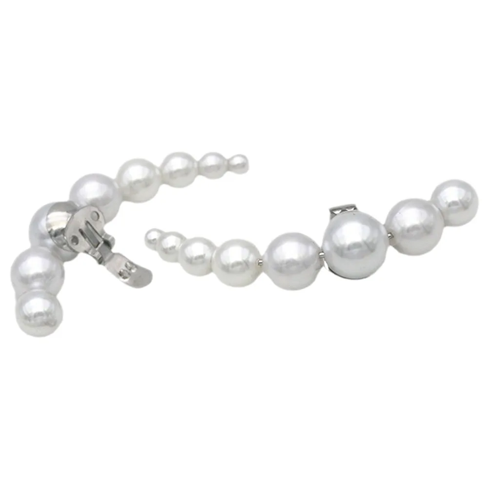 

Pearl Shoe Clips Detachable Decoration for Heels Flats Boots Sandals White Pair Stylish Elegant Accessories Jewelry Clip
