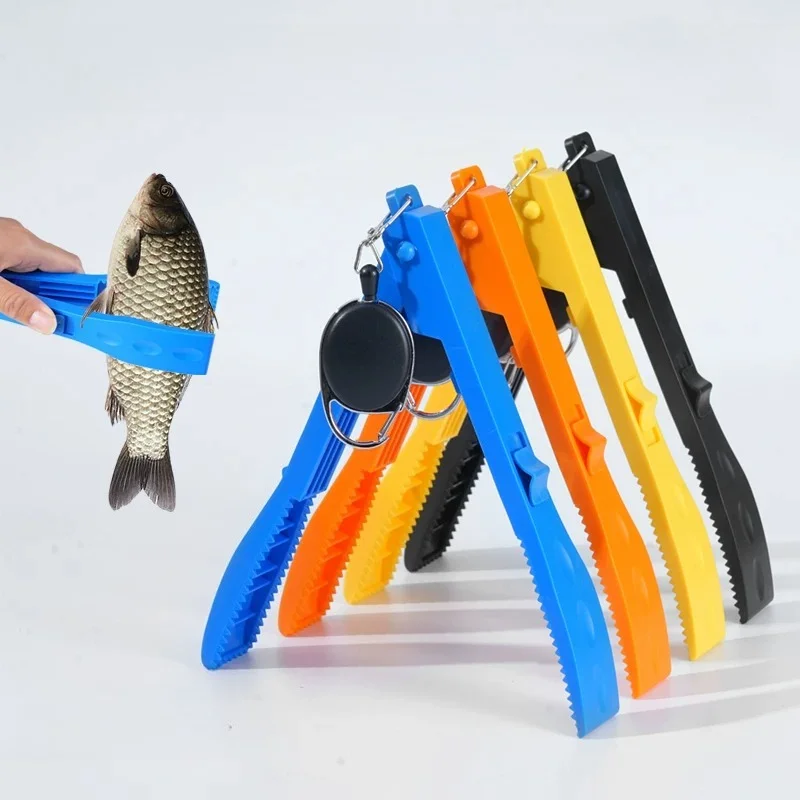 Praktischer tragbarer Fischgreifer aus Kunststoff, rutschfeste Fischkontrollklemme, leichte Greifzange für Angelzubehör im Freien