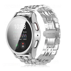 Stainless Steel Strap for Samsung Galaxy Watch 7 40mm Bracelet+Protective Cover for Galaxy Watch 7 44mm Soft TPU Case Protector