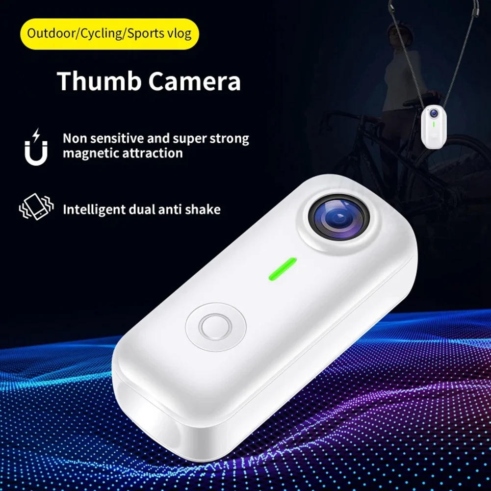 

Миниатюрная магнитная Wi-Fi камера CJSD 1080P для спорта, дизайн «пальчик», 120° ° Широкоугольный смарт-стабилизатор для видеоблогов на велосипеде и мотоцикле