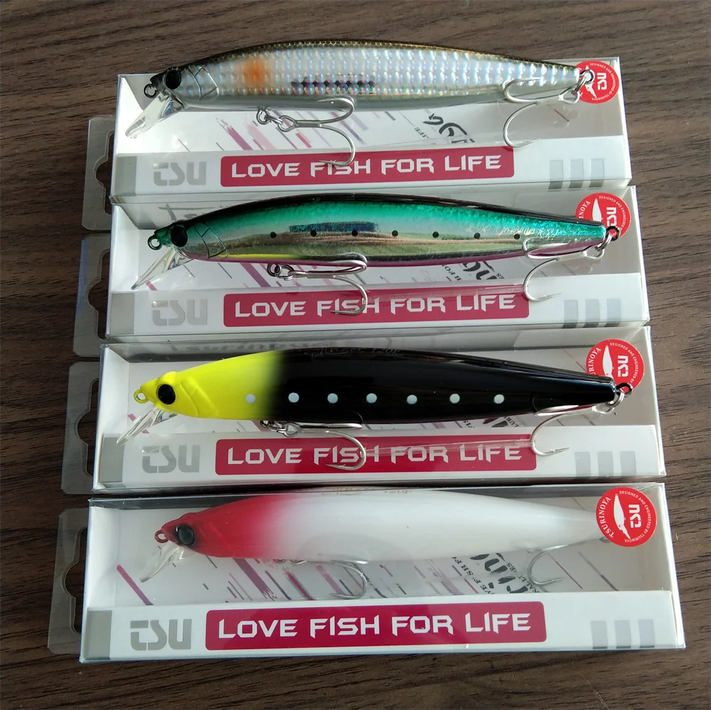 

4pcs 120mm 19g Fishing Lure 120F Ultra-long Casting Floating Saltwater Minnow STINGER Tungsten Weight Artificial Sea Bait