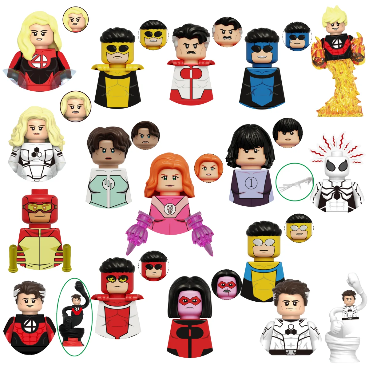 

Blind Box Mini Building Blocks KDL857 Figures Big Goblin Spiderman Iron Man Venom Captain Hawk Deadpool Armor Christmas Gift Toy