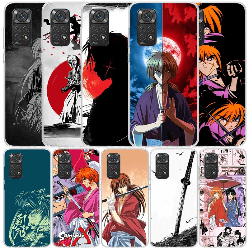 Rurouni Kenshin Anime Phone Case For Xiaomi Redmi Note 13 12S 12 11S 11 11T 11E Pro Plus 10S 10 9S 9 8T 8 7 + Soft TPU Back Cove