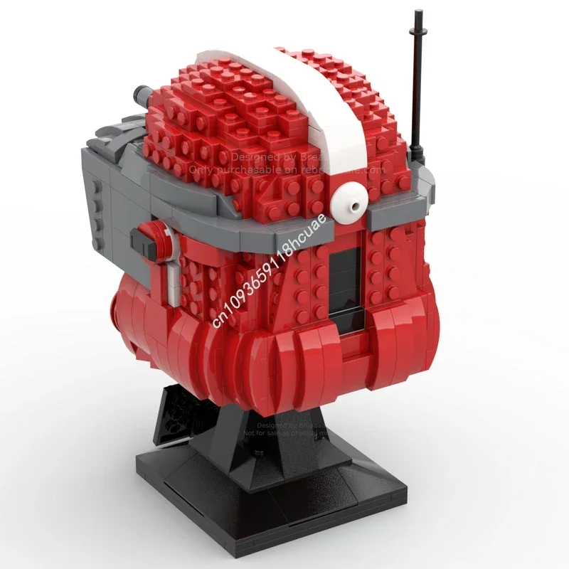 754 pçs estrela batalha comandante raposa (coleção de capacete) famoso filme modelo moc blocos de construção empilhamento tijolos brinquedos criativos presente do miúdo