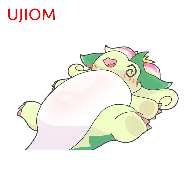 UJIOM 13cm X 8.5cm Dinossom Palworld Cute Furry Chibi Wall Stickers Baby Nursery Room Decals Personality Decor Chambre Murals