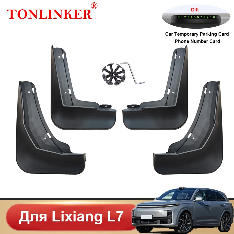 

TONLINKER Car Mudguard For Lixiang Li L7 1.5 SSR Mudguards Splash Guards Fender Auto Front Rear Mudflaps 4Pcs Car Accessories