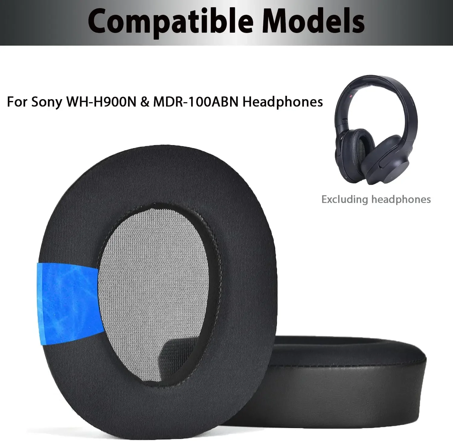 

Replacement Ice gel Earpads For Sony MDR-100ABN WH-H900N Ear pad for headphone, soft memory foam protein leather ear pad 12.1