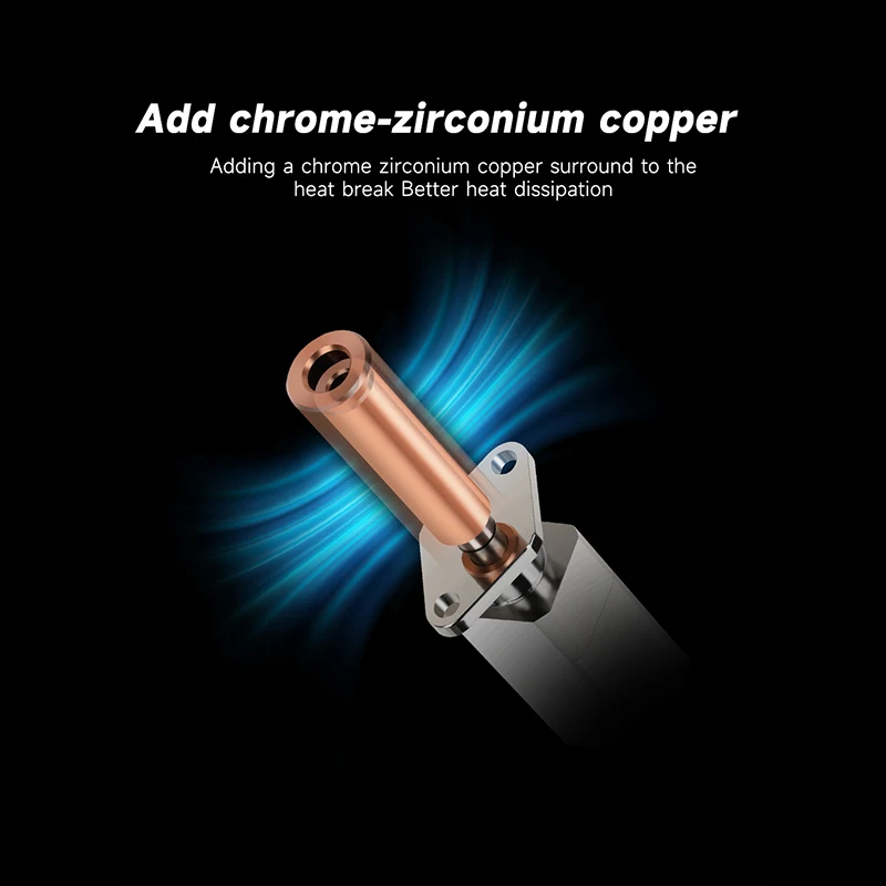 Pour Bambu Lab P1P/P1S laiton trempé cuivre 0.2/0.4/0.6/0.8mm buse métal Hotend avec ventilateur de refroidissement X1/X1C/X1E mise à niveau d'imprimante 3D