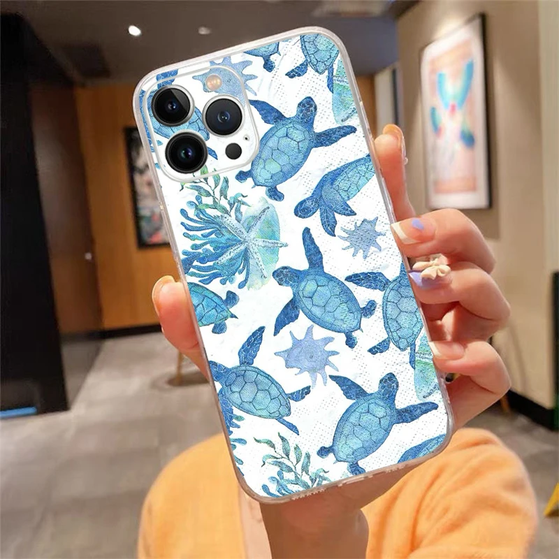 

Sea Turtles Phone Case Carcasa Funda For iPhone 17 Pro Max Air 16 15 14 13 Pro Max 15 16 Pro 15Plus Case