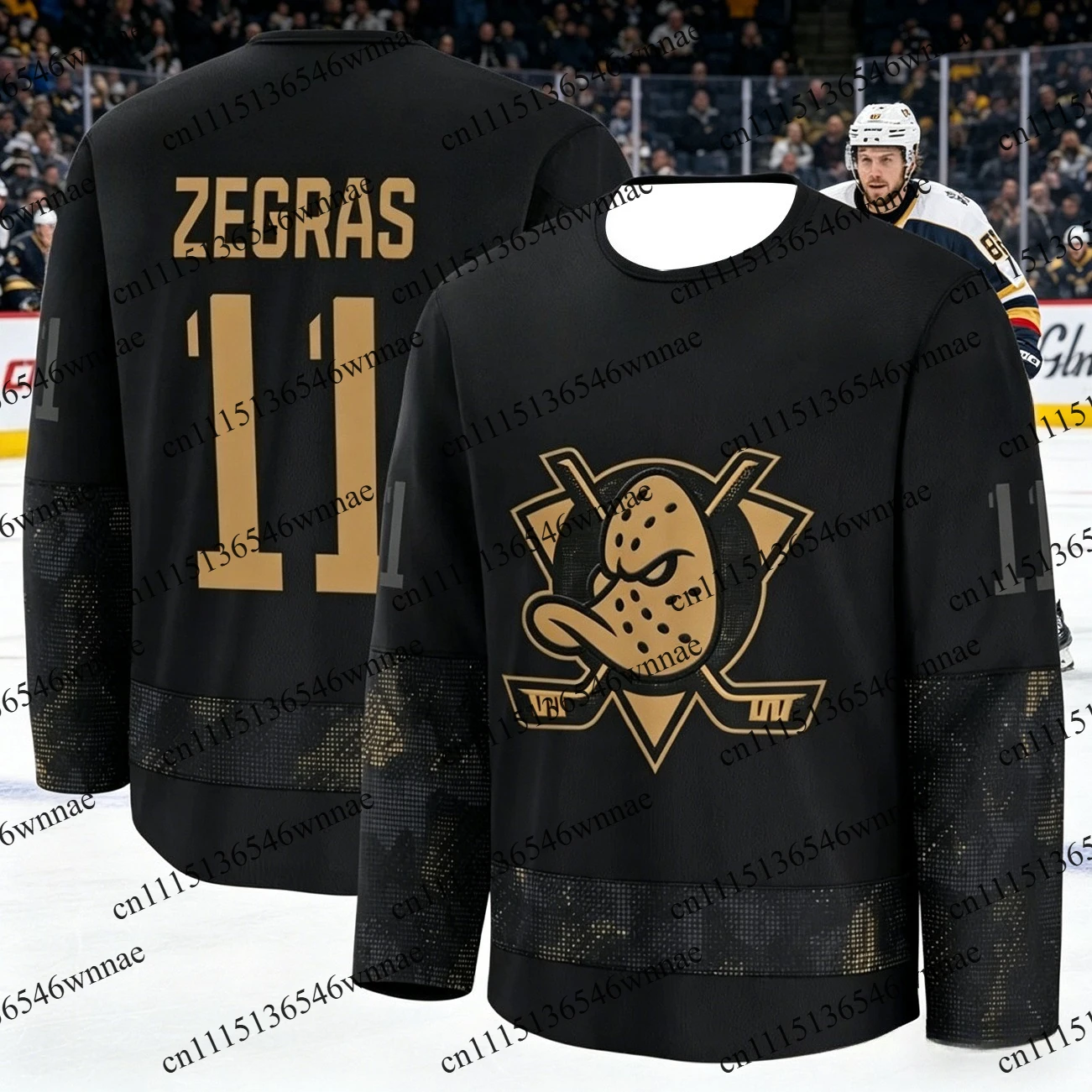 2026 Men's New Ice Hockey Training Shirt - Duck Team Fan Edition 3D Print - Breathable, Moisture-Wicking Long-Sleeved Shirt Kids