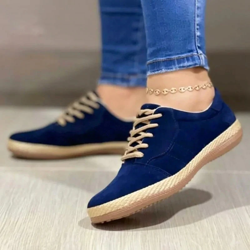 2023 New Women Casual Sneakers Women Large Size Round Toe Thick Sole Sports Shoes Ladies Sneakers Fashion Flats Zapatos De Mujer