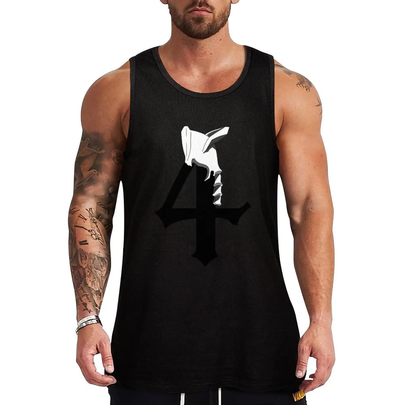 Number 4 Tank Top Relaxed Fit Tank Top Casual Sleeveless Everyday Shirt