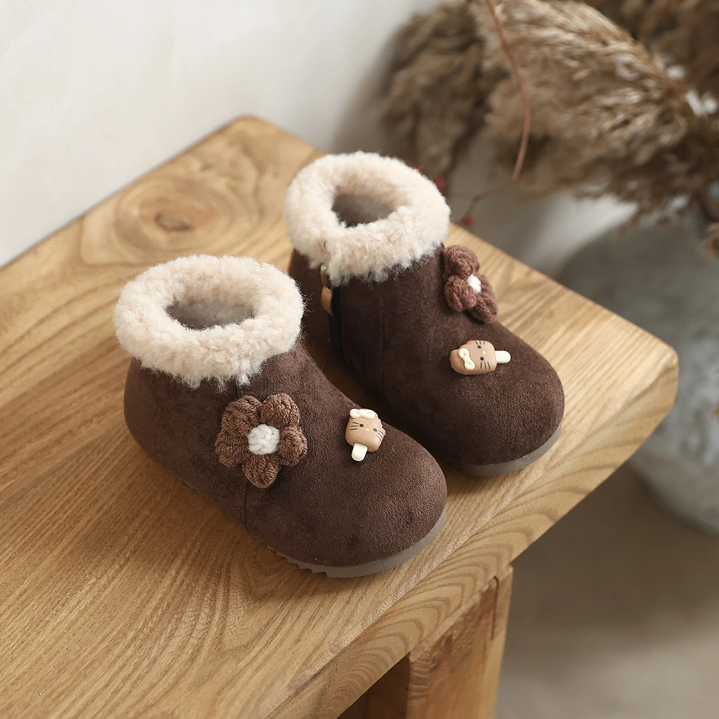 الشتاء الطفل أحذية الثلوج 2025 جديد صوف مبطن أحذية قطنية دافئة للبنين والبنات المضادة للانزلاق لينة وحيد طفل الأحذية ل 1-3Y #6