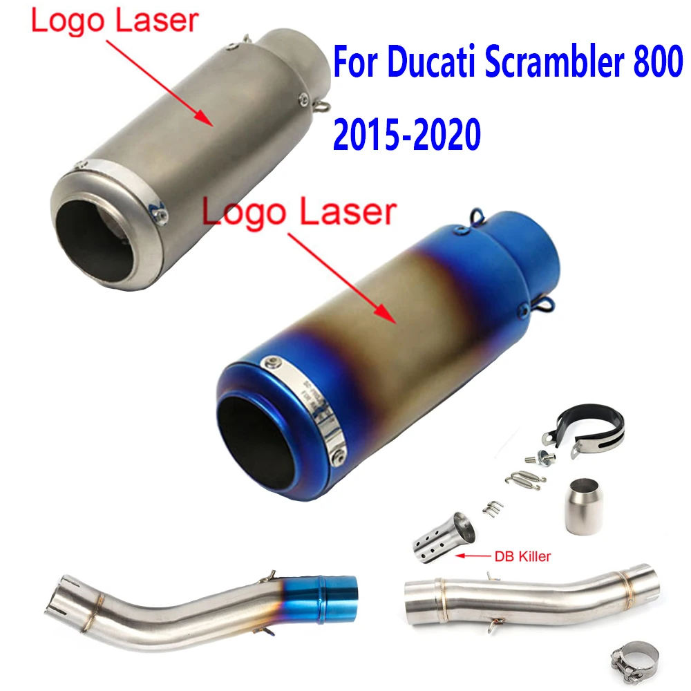 

Motorcycle Exhaust Middle Link Pipe Muffler Tube Full System Exhaust Monster 797 2017-2020 For Ducati Scrambler 800 2015-2020