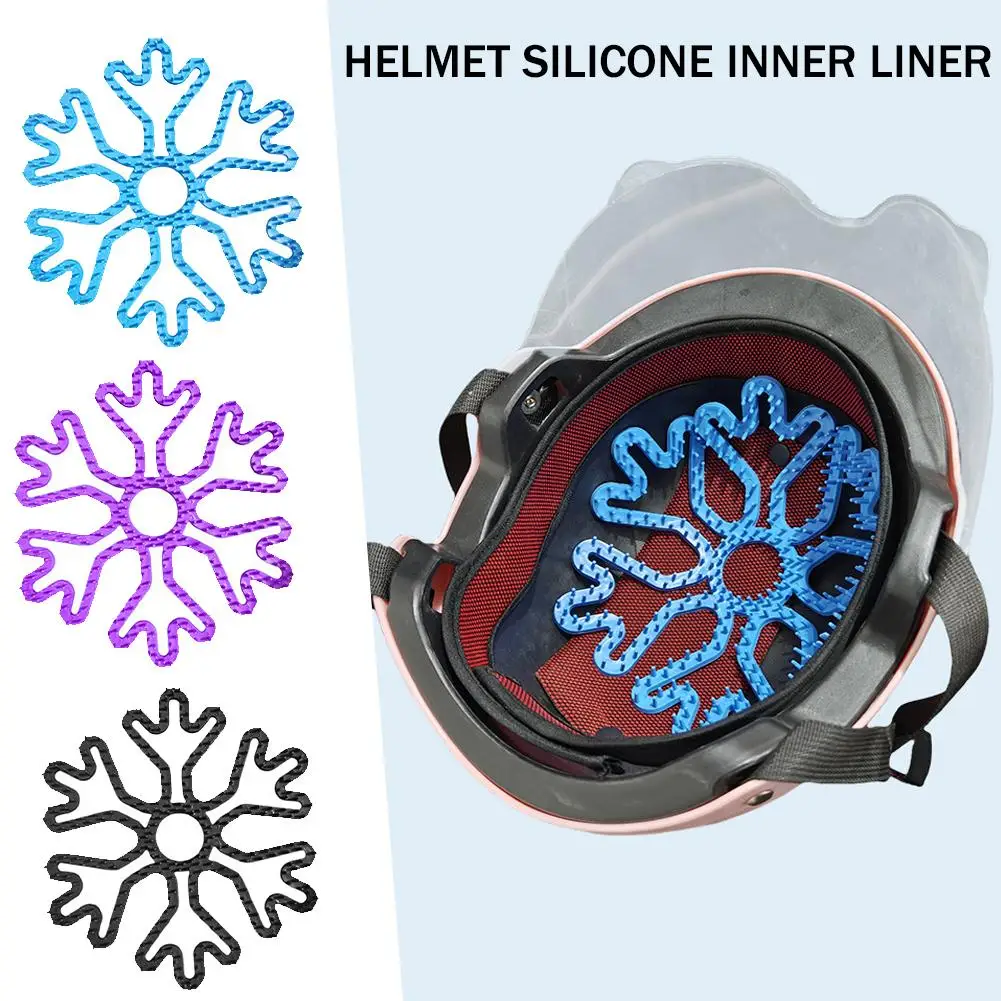 Universal Cycling Helmet Liner Flexible Helmet Anti-deformation Keep Pad Ventilate Hair Silicone Style Liner Pad Helmet Inn Q4G1