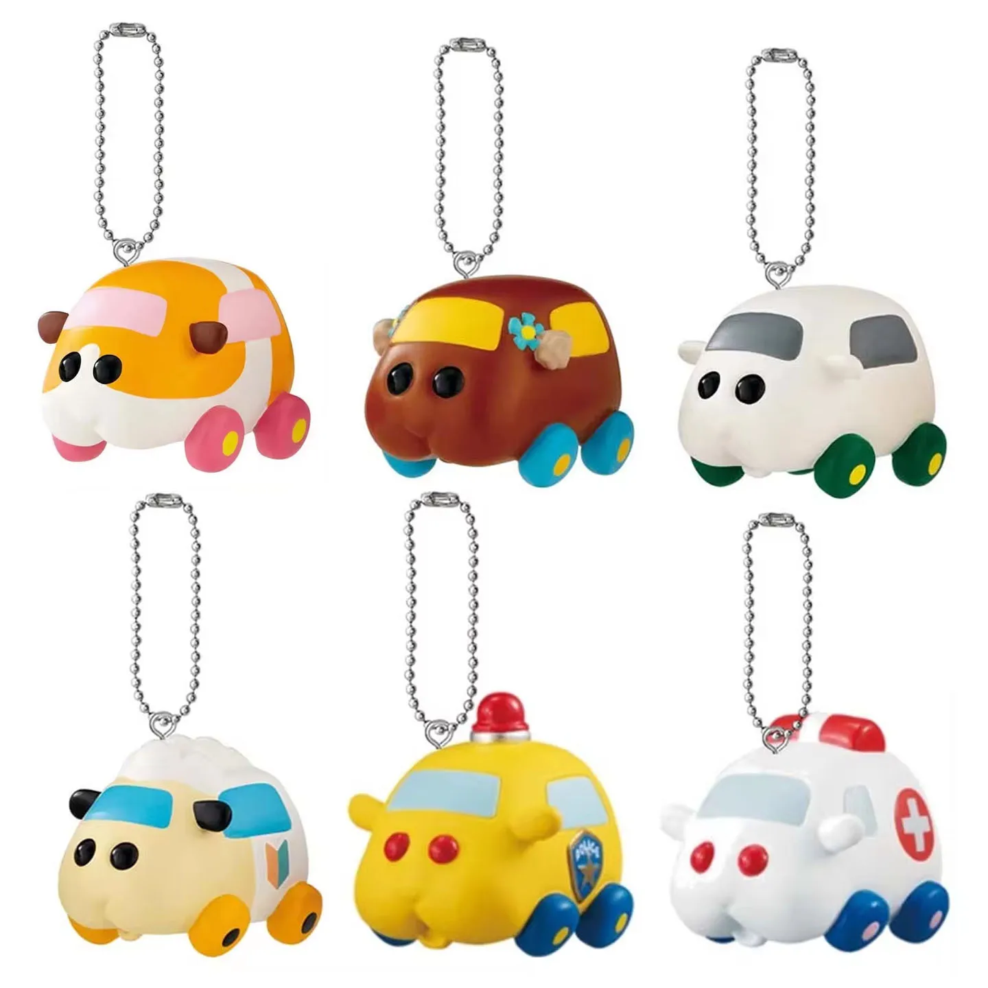PUI PUI Molcar Potato Abbey Teddy Choco Shiromo Patomolcar Car Mascot Keychain Keyholder Keyring Bag Figure Toy Doll Gifts 5cm