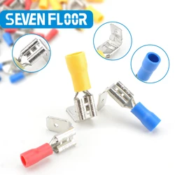 100pcs  Red Blue Yellow Piggy Back Spade Terminators Insulated Butt Connector Crimp Electrical Terminals 10-22AWG