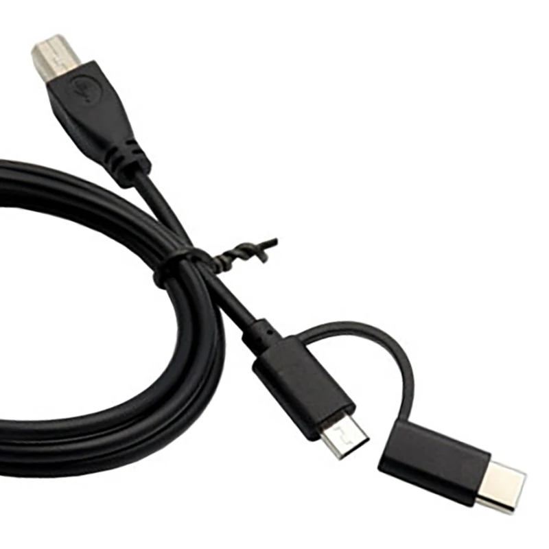 ADWE Universal Micro USB + tipo C macho a USB B macho Cable OTG línea fecha 1m/1,5m/2m