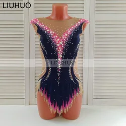 LIUHUO Women Girl Adult Kid Performance Ballet Rhythmic Gymnastics Competition Leotard Ice Figure Skating Dress Dance BD1306