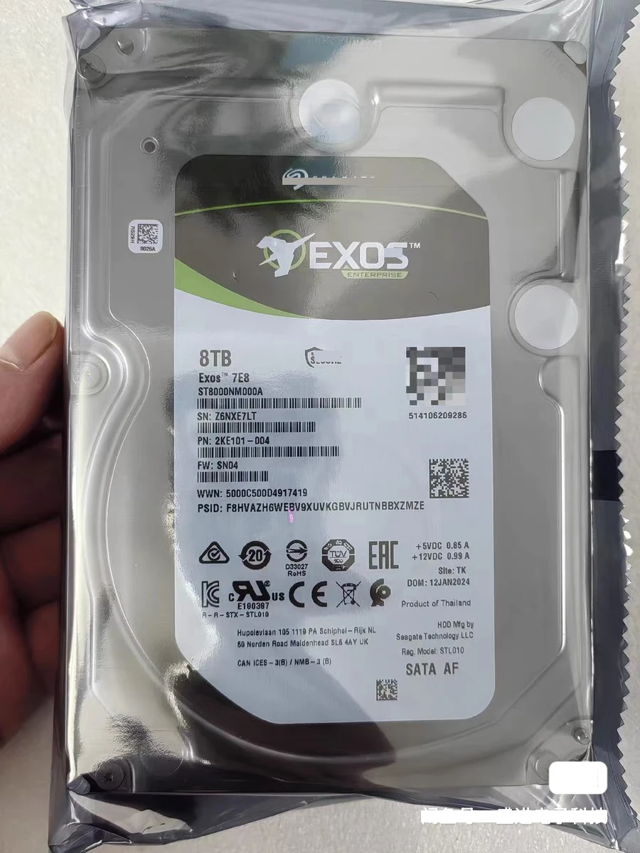 NUEVO Disco Duro Exos ST8000NM000A de 3.5" y 8TB para PC de Escritorio, Empresarial, SATA HDD 7E8w
